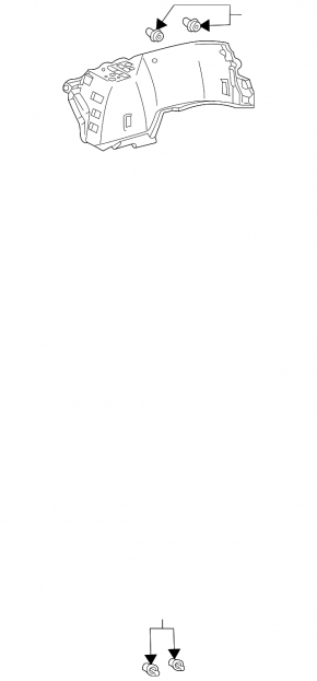 Right arch trim for Lexus RX300 RX330 RX350 RX400h 04-08, gray, dry-cleanable