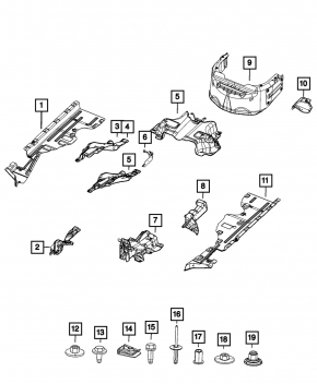 Left underbody protection for Jeep Grand Cherokee WL 21-25 long