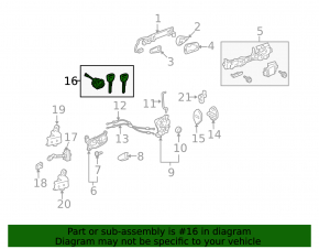 Front left lock cylinder Lexus IS 14-24