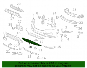 Front bumper protection Honda Accord 16-17 rest front