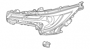 Right front headlight for Toyota Corolla 20-22