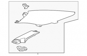 Rear pillar trim upper left Chevrolet Impala 14-20