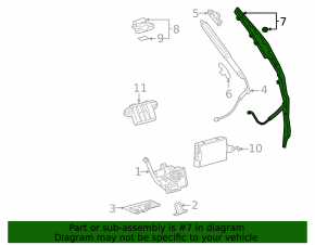 Right tailgate tilt sensor for Lexus NX 22-25