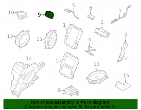 Left torpedo speaker Subaru Outback 15-19