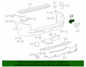 External rear bumper parking sensors for Lexus LX 2008-21