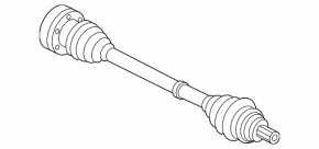 Rear left half-shaft drive for Audi A5 08-16