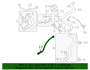 Cooling return pipe to radiator tank Audi Q5 8R 13-17 2.0T, hybrid