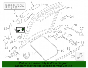 Left tailgate bumper Audi A5 F5 17- 5D on the door