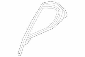 Door glass triangle with seal rear left Mercedes GLA 15-20 tinted