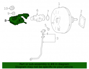 Mercedes Metris W447 16-23 brake master cylinder reservoir