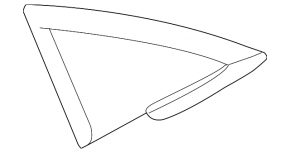 Window blind glass front left Ford Fiesta 11-19 matt