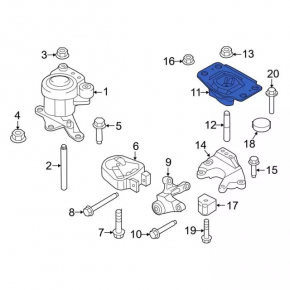 Left engine mount for Ford Fusion mk5 13-14 1.5T, 1.6T, 2.0T, 2.5