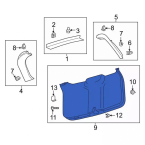 Lower tailgate trim Ford Explorer 20 - black