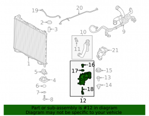Expansion tank for cooling Land Rover Discovery 17-23