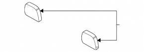 Front left headrest for Ford Bronco Sport 2021-2025, black and dark gray leather combination