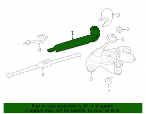 Rear wiper arm Jaguar F-Pace X761 17-