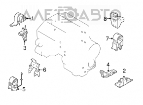 Left engine mount for Nissan Murano z50 03-07