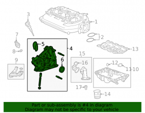 Oil pump for internal combustion engine Acura MDX 14-20