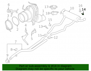 Rear right muffler bracket BMW 3 G20 19- 2.0T