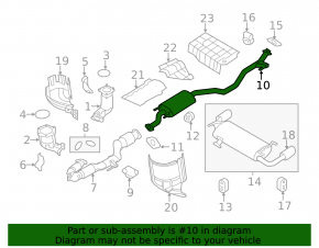 Nissan Murano z51 09-14 mid-mount exhaust manifold