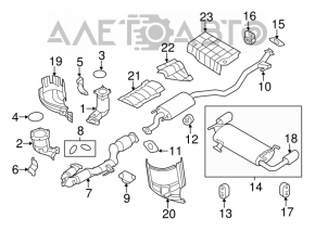 Nissan Murano z51 09-14 mid-mount exhaust manifold