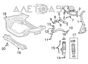 Front right air strut Mercedes W221