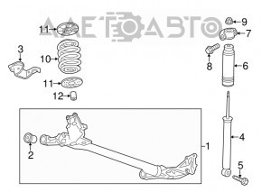 Shock absorber rear left Chevrolet Volt 11-15