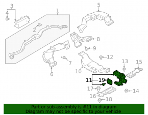 Nissan Ariya 23-25 center console air duct rear with actuator