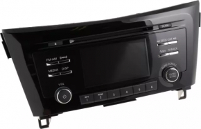 Radio tape recorder Nissan Rogue 14-16 S SV glass defect, broken mount