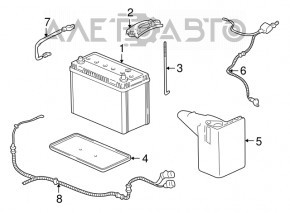 Battery 12v LEXUS ES 300/330 01-06 75Ah 630A Asia +-Reverse EXIDE
