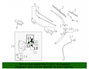 Rear Windshield Washer Motor for Infiniti FX35 FX45 03-08