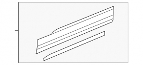 Lower rear right door trim VW Taos 22-25 black