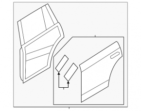 Door bare rear right Volvo XC90 16-23