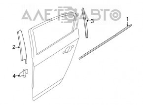 Door trim side rear right rear BMW 3 F30 12-18