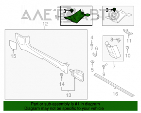 Front pillar trim upper left Mini Cooper Clubman R55 07-14 ser