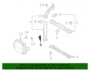 Left blind bracket Toyota Rav4 19-22 hybrid