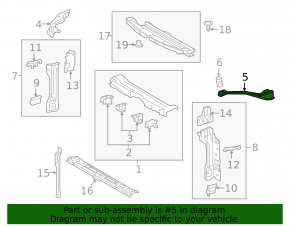 TV bracket, left eyelash, Toyota Prius 50 16-22