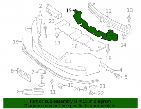 Nissan Leaf 18-24 Large Front Bumper Absorber