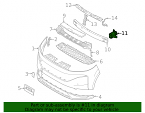 Front bumper reinforcement fang left Nissan Murano 25-26