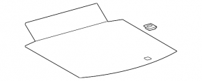 Trunk floor Toyota Camry v70 18-24 black, for dry cleaning