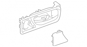 Door handle inner rear right Lexus RX350 RX450h 10-15 gray