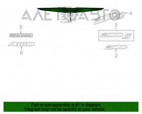 Chrysler 200 15-17 Trunk Lid Emblem Missing Lettering
