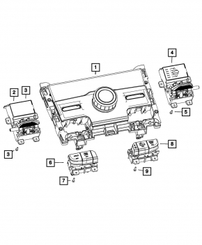 4WD LOW button Jeep Grand Cherokee WL 21-25