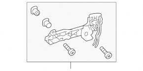 Rear left door handle mechanism Toyota Venza 21-