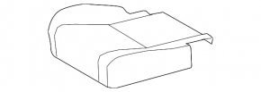 Right rear seat cushion, 2nd row, Lexus RX350 RX450h 10-12, gray leather, perforated, dry-cleanable