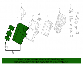 Rear row of seats 2nd row upper part left Toyota Rav4 19-25 cloth, combined gray, hybrid, for dry cleaning, scratches