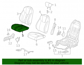 Passenger seat Honda Insight 19-22 black