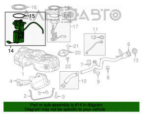 Fuel pump for Jeep Cherokee KL 14- 3.2 FWD