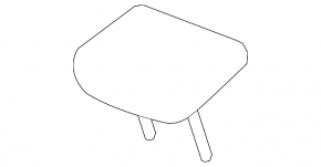 Headrest rear central Nissan Rogue 14-16 cloth black