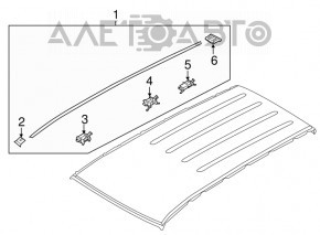 Roof lining right Kia Sorento 16-20